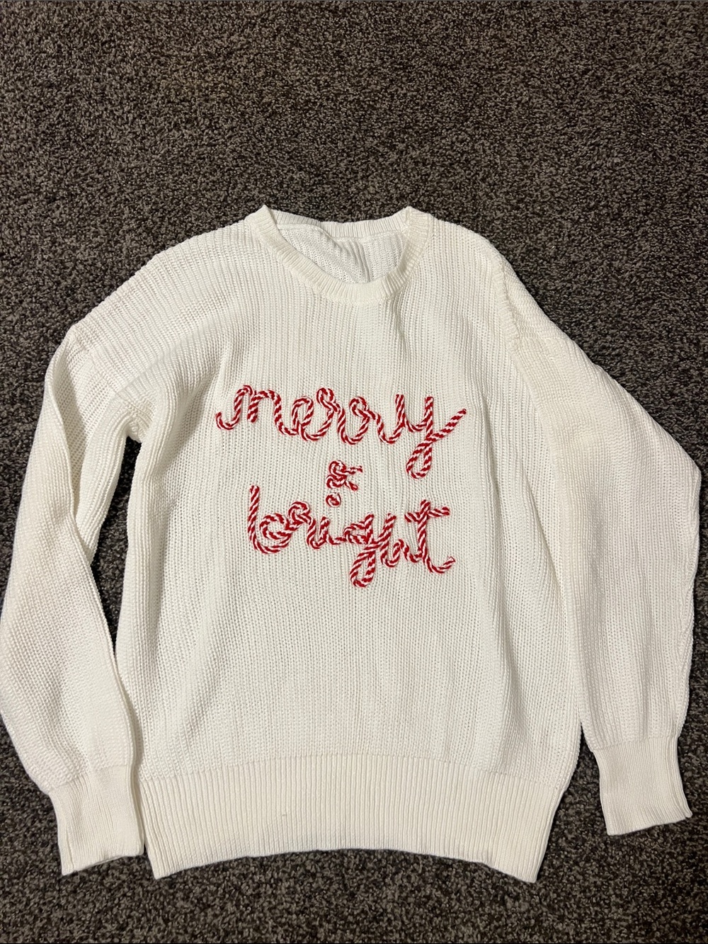 White 'Merry & Bright' Women's Sweater